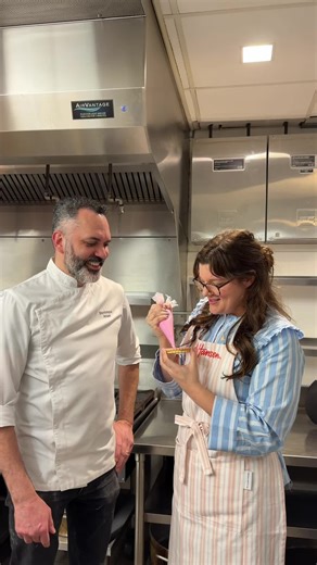 Baking infront of a famous pastry chef… @Chef Dominique Ansel with @Sally Hansen