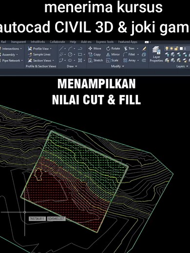 Cut and Fill Civil 3D: Cara Menampilkan Nilai Cut and Fill