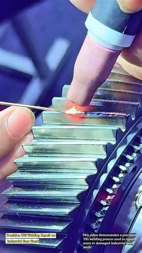 Precision TIG Welding Repair on Industrial Gear Teeth