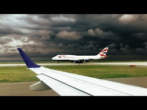 Stunning Takeoff Before Intense Thunderstorm at JFK - JetBlue ERJ-190 Takeoff
