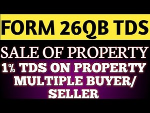 HOW TO GENERATE FORM 26QB TDS CHALLAN|TDS ON SALE OF PROPERTY| TDS Payment