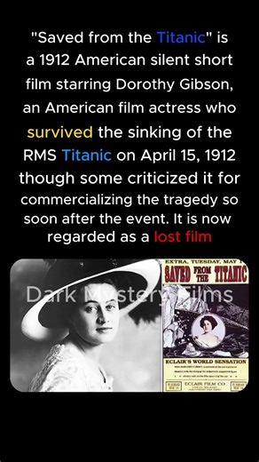 1912 "Saved from the Titanic" Lost Titanic film