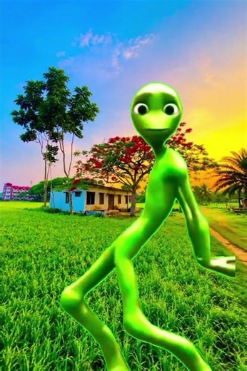 👽 Green Alien Spotted in the Beautiful Countryside! 🌿😱