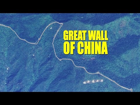 Great wall of China view from space satellite image