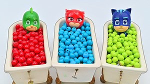 36K views · 491 reactions | Pj Masks Toys Wrong Heads Learn Colors With Bathtubs And Beads Colorful Finger Paints | Loving Kids | Facebook