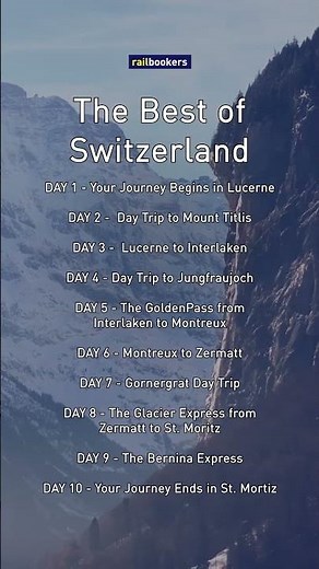 The Best of Switzerland Itinerary