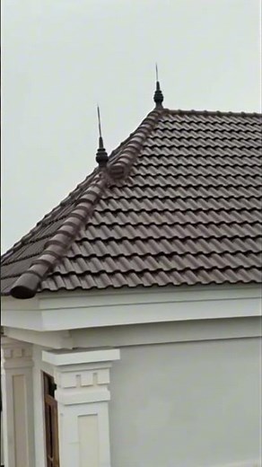 Do not arbitrarily install lightning rod gourd on the roof #construction #housebuildingexperience...