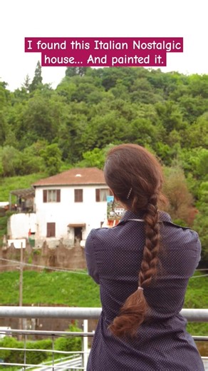 I found this Nostalgic Italian house… and painted it #pleinair #painting #artvlog #miniart