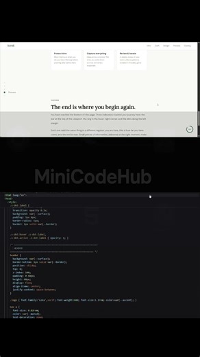 Scroll Progress Bar | Smooth Indicator #HTML #CSS #JavaScript #WebDev #MiniCodeHub