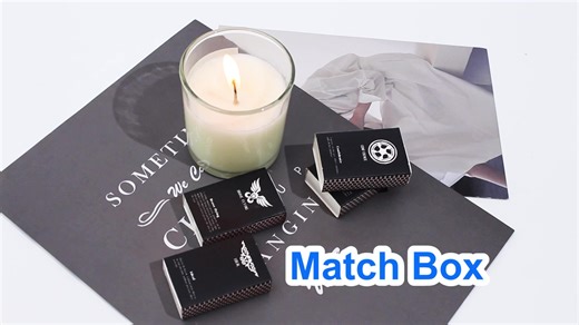 Luxury Black Box Wooden Matchsticks Safety Custom Matches