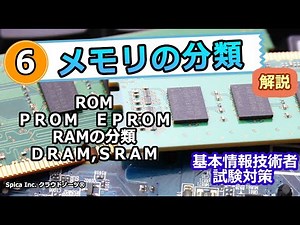 基本情報技術者試験対策 6 メモリの分類 ROM RAM