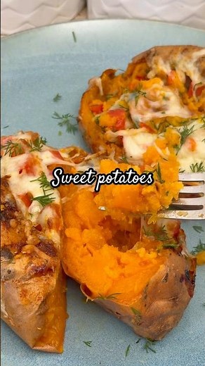 Air Fryer Sweet Potato with Garlic Butter 🧄🧈🍠