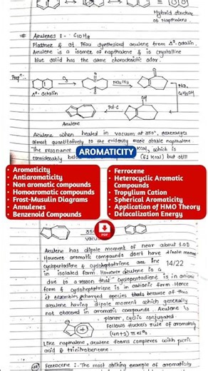 Aromaticity | M.Sc./B.Sc. | Chemistry | 1st Semester | Notes