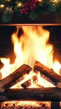 Christmas Fireplace Ambience with Crackling Sounds & Music Yule Log 2025
