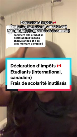 Replying to @Gilles Gilles Frais de scolarité inutilisés, comment ça fonctionne vraiment. Tout étudiant au Canada inscrit dans un établissement reconnu reçoit, au moment de faire sa déclaration, un T2202. Ce document sert à : • déclarer les frais de scolarité payés • conserver ces montants dans ton dossier fiscal • obtenir un crédit d’impôt plus tard, lorsque tu auras un revenu imposable (souvent après la graduation) Tant que tu n’as pas d’impôt à payer, le crédit n’est pas perdu. Il est simplem