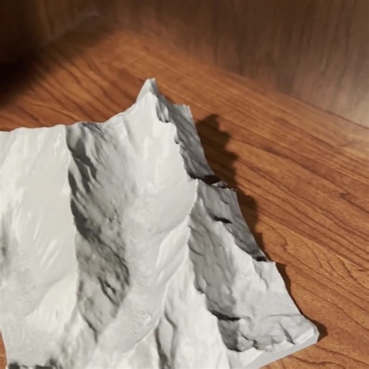 Mount Everest 3D Print Model - Topographic Mountain Art - Rustic Terrain Miniature for Shelf Decor - Bioplastic Landscape Sculpture - Etsy