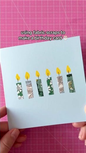 Using fabric scraps to make a birthday card ✂️✨ | Crafting & Cardmaking