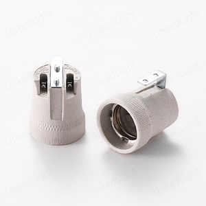 [Hot Item] European VDE Retro Porcelain E27 Bulb Holder Lampholder with Bracket