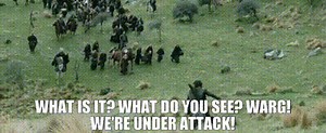 - What is it? What do you see? - Warg! We're under attack!