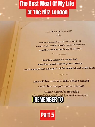 The Best Meal Of My Life at The Ritz London | Part 5