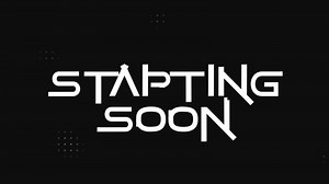 Animated Stream Starting Soon Typography, Stream overlay looping motion graphic great for streaming