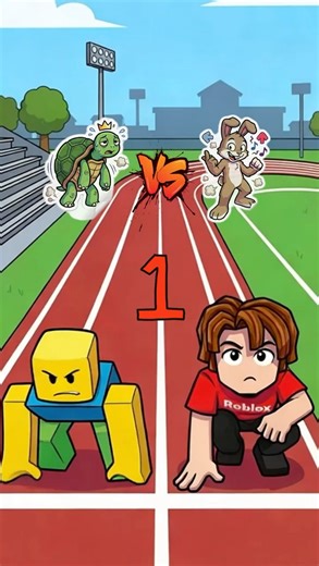 Turtle VS Rabbit: ROBLOX Speed Trap 🏁 #funny #shorts