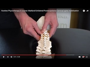 Hawkes Physiotherapy E Course: Maitland Unilateral Posteroanterior Cervical spine mobilisation