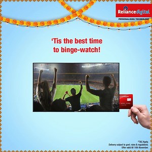 This festive season, bring home non-stop entertainment! Visit any Reliance Digital store & get upto 10% cashback on HDFC Bank cards. You can also shop on www.reliancedigital.in & avail upto 15% cashback on Citi Bank cards or up to 10% instant discount on ICICI Bank cards. T&C Apply. #FestivalOfElectronics . . . #Reliance #RelianceDigital #Tech #Technology #Appliances #Gadgets #Electronics #LatestInTech #BestInTech | Reliance Digital
