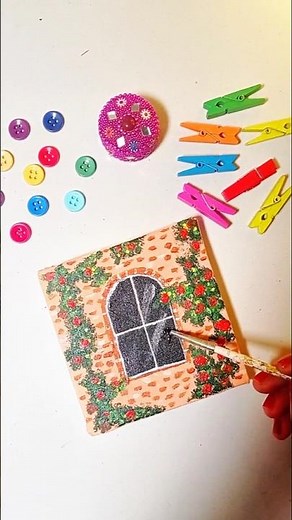 Vision Through the Window 🎨 Stunning Acrylic Canvas Painting Art ✨