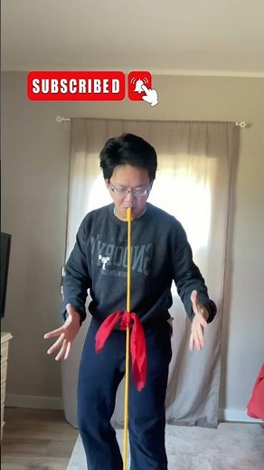 Powerful stage magic trick, silk and rope