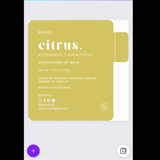 Editable Kraft Lipbalm Labels Template Canva, Printable Lip Balm Label Stickers, Lipstick Gloss Lip Balm Tube Label, Cosmetic Packaging Tags - Etsy