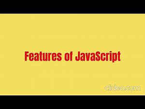 Features of JavaScript