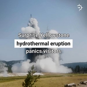 A surprise hydrothermal eruption panics Yellowstone visitors. 😲🌋 A rare and dramatic hydrothermal explosion at Biscuit Basin sent steam, mud, and debris high into the air, startling onlookers and briefly closing parts of the park. Hydrothermal eruptions are caused when superheated groundwater suddenly flashes into steam beneath the surface, resulting in a violent release of pressure. Unlike a volcanic eruption driven by magma, hydrothermal explosions are steam-driven and can happen with little