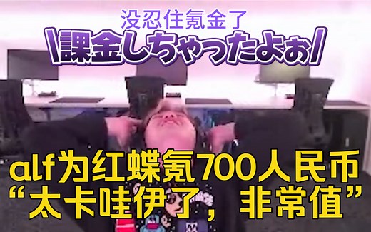 红蝶迷弟alf逃不过氪金：700元花得值！壹原侑子太可爱了！美美信仰玩家新皮肤四杀【熟肉】