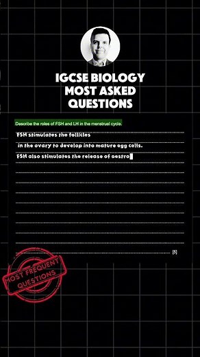 🔴 IGCSE Biology Predicted Questions for 2026 Exams - Human reproduction (menstrual cycle)