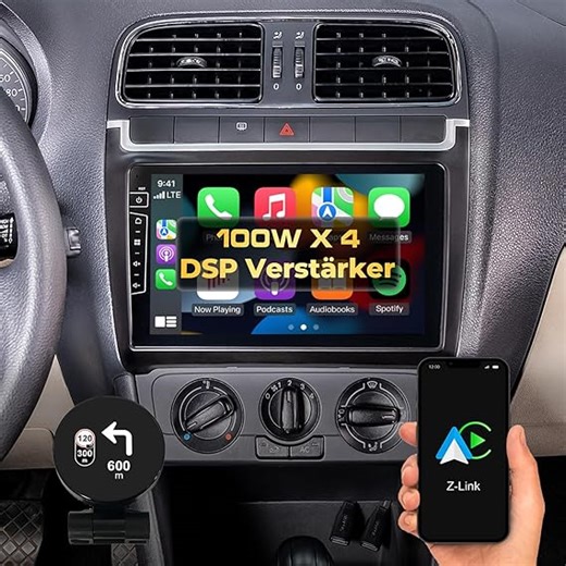 DYNAVIN Android Autoradio Navi für VW Polo 2009-2014, 9 Zoll OEM Radio mit Wireless Carplay und Android Auto | Head-up Display | Inkl. DAB+: D9-69L Premium Flex