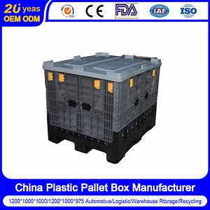 [Hot Item] Chemical Resistance Bulk Foldable Large Container/Solid Plastic Pallet Box/Pallet Storage Containers/Plastic Stillage Bin/Plastic Pallet Crates for Shipping