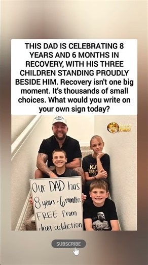 Dad Celebrates 8 Years Sober With His 3 Kids Beside Him #shorts #Inspiration
