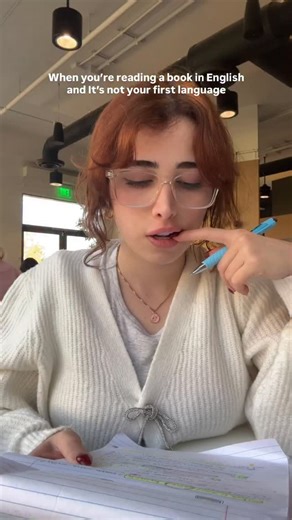 Sara on Instagram: "When you’re reading a book in English and It’s not your first language 😆😭"