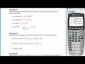 Trigonometry with your Calculator