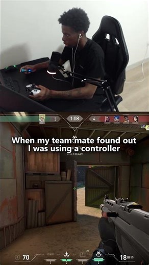 My team mates found out I was using a controller