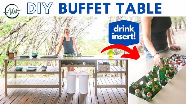 How to Build a Buffet Table with Hidden Storage
