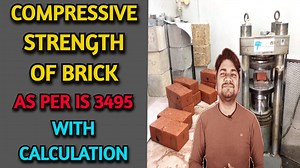 Compressive Strength of Brick as per IS 3495 with Calculation | Learning Civil Technology | Learning Civil Technology