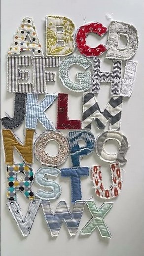 Fabric alphabet letters #sewing #scrapfabric #sewingtutorial #sewingblog