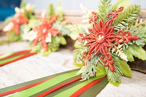 Spruce and Ruby - Set of Four Christmas Fascinators With Ruby Snowflake, Spruce and Ribbons for Mini Horse - Etsy UK