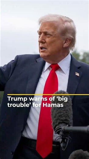 Trump warns ‘big trouble’ if Hamas uses Israeli captives as human shields | AJ #shorts