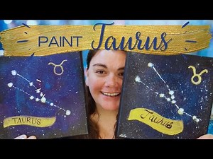 "Taurus Zodiac" - How to Paint Taurus Constellation - Fun & Easy Beginner Painting Tutorial