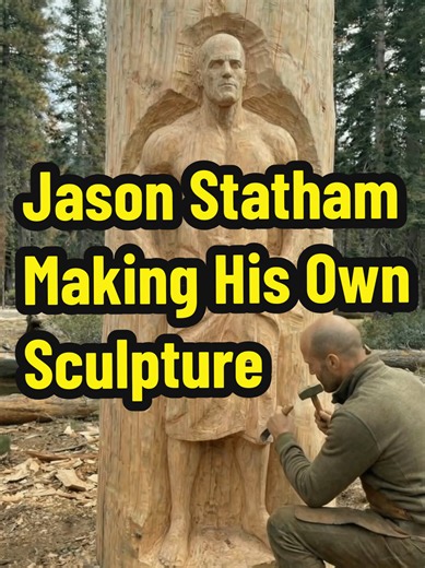 Jason Statham making a sculpture of his own! #jasonstatham #sculpture #meme #ai #meg