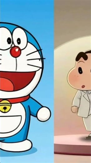 ❤️ shin-chan meets to Doraemon &#shinchan #shinchanmeetdoramon #shorts #cartoonfun #cartoonshorts