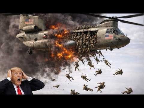 Three US CH-47 helicopters carrying elite troops were shot down by Russian SU-57 fighter jets.